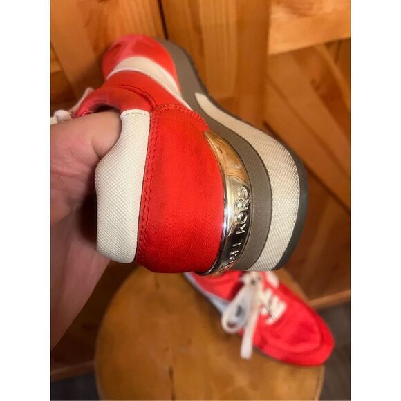 ORANGE/WHITE MICHAEL KORS ALLIE MODEL SNEAKERS WOMEN'S SIZE US 6.5M - Picture 11 of 14